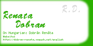renata dobran business card